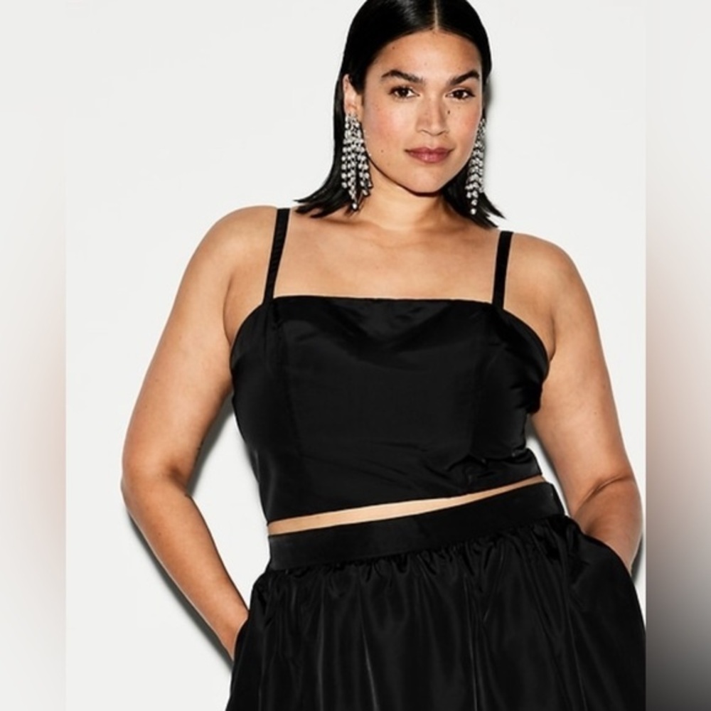 NEW…The Occasion Taffeta Cropped Tank Top